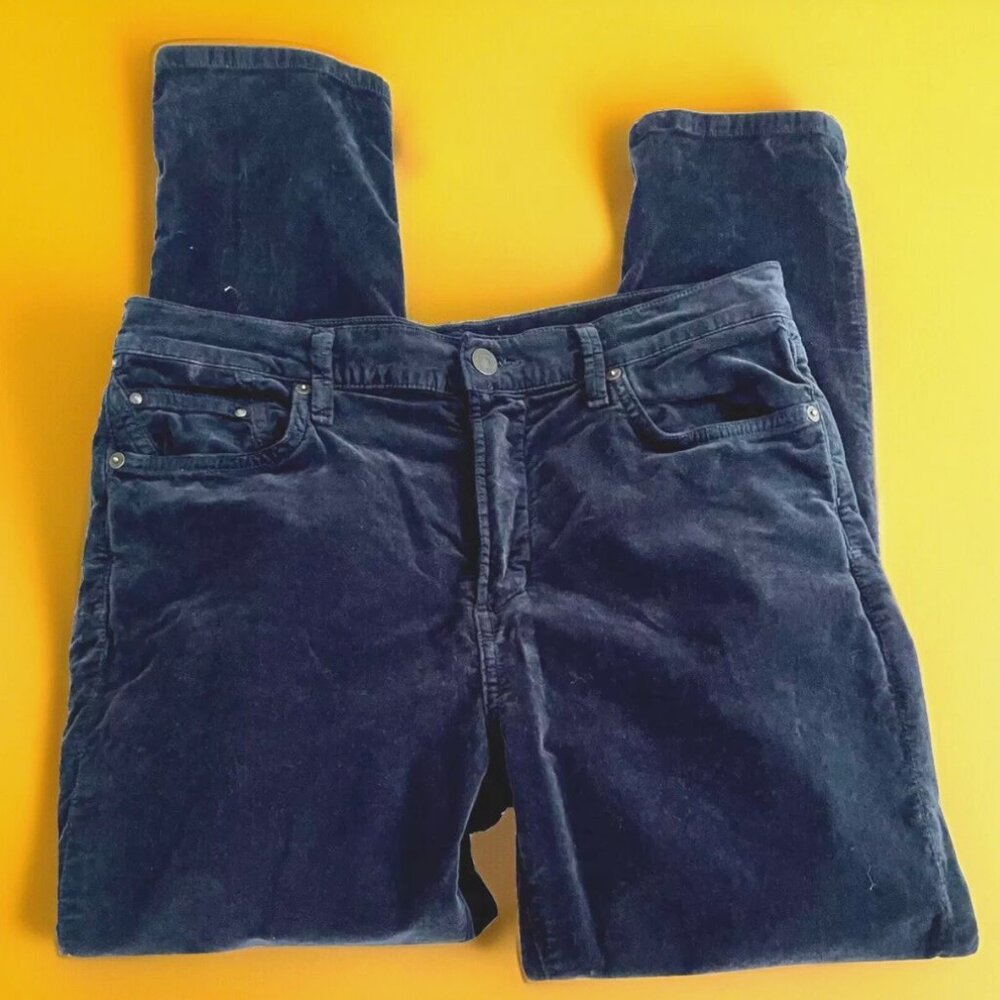 CITIZENS OF HUMANITY High rise Skinny Velvet Jeans in Midnight Size 30